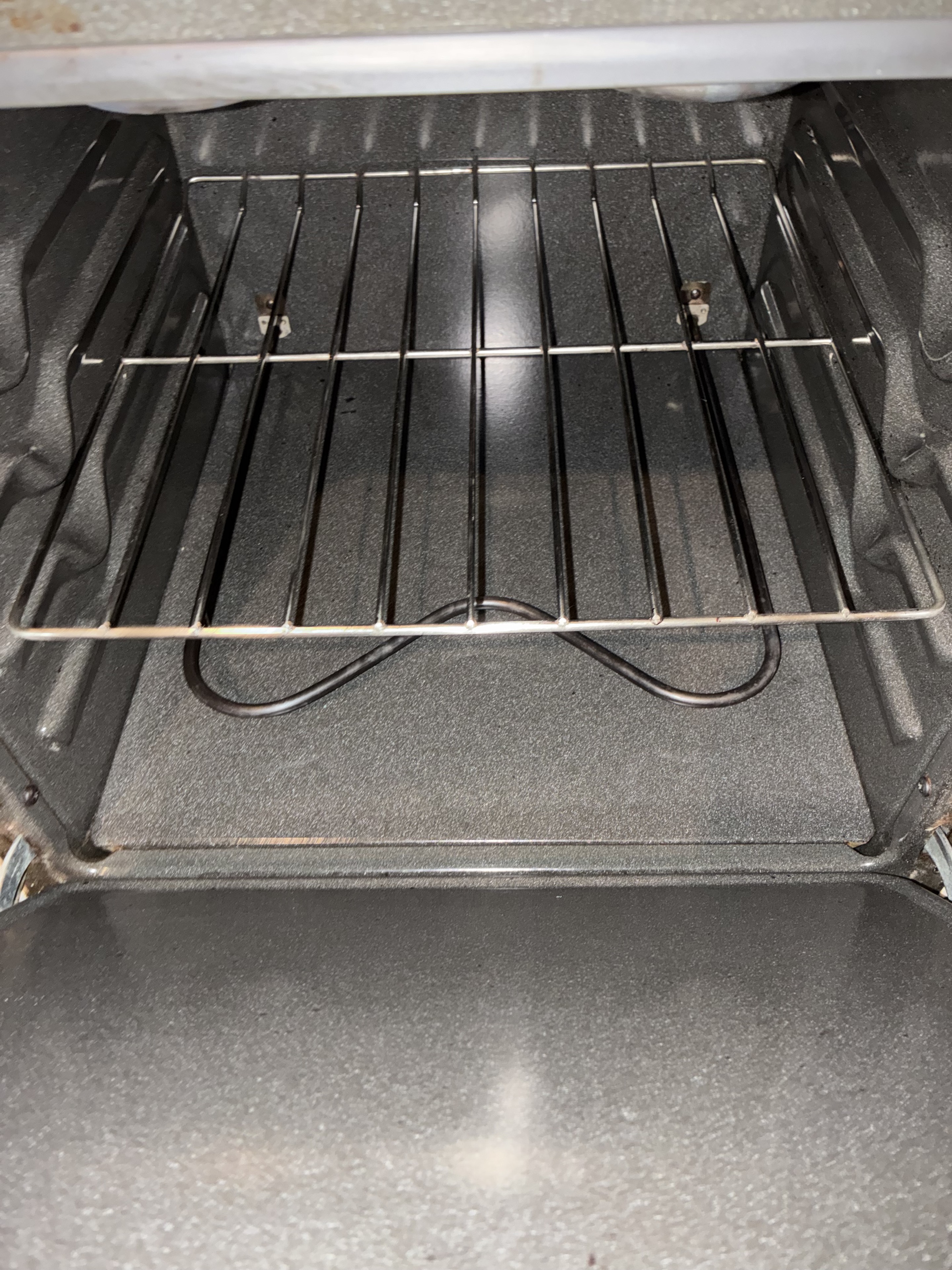 Clean oven interior and rack